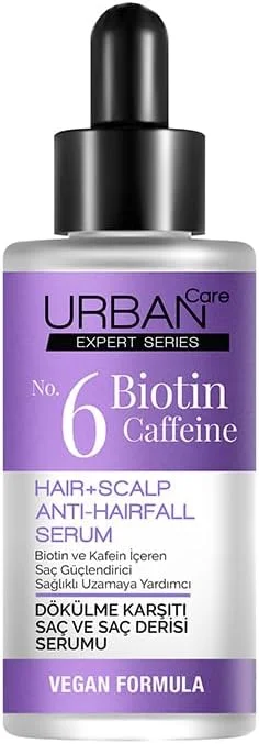 Urban Care Expert No.6 Biotin Caffeine Dökülme Karşıtı Saç Bakım Serumu, 50 Mililitre, Vegan — Saç bakımı