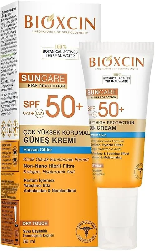 Bioxcin Hassas Ciltler İçin Çok Yüksek Korumalı Güneş Kremi 50 SPF 50 Ml — Cilt bakımı