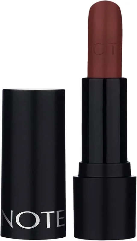 Note Cosmetics Deep Impact Lipstick 10 Fall in Pink Kremsi Dokulu Yarı Parlak Ruj, Kahverengi — Makyaj