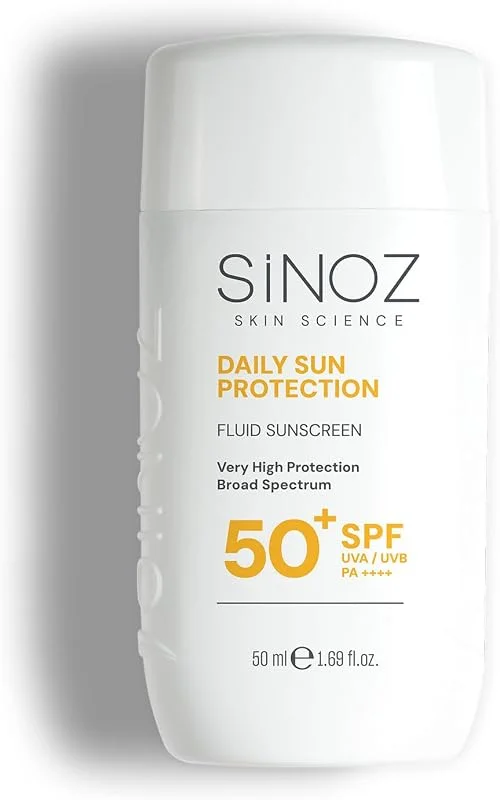 SinozSPF50+ Günlük Kullanım Sıvı Yüz Güneş Kremi 50ml - Yeni Nesil Güneş Filtreleri- Hibrit Formül-PA++++ — Cilt bakımı