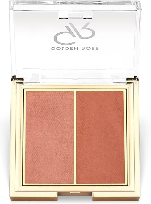 Golden Rose Iconic Blush Duo No: 02 Peachy Coral - İkili Mat ve Saten Allık — Makyaj