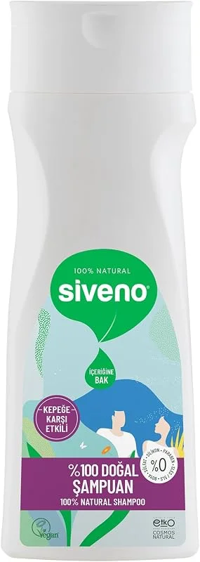 Siveno%100 Doğal Kepeğe Karşı Etkili Şampuan Günlük Bakım Yağlı Saçlar Çay Ağacı Keklik Üzümü Vegan 300 ml — Saç bakımı