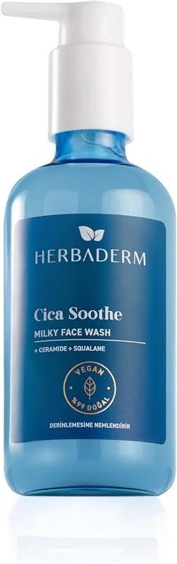 Herbaderm Cica Yüz Temizleme Jeli, Hassas, Kızarık Ciltler 250 Ml — Cilt bakımı