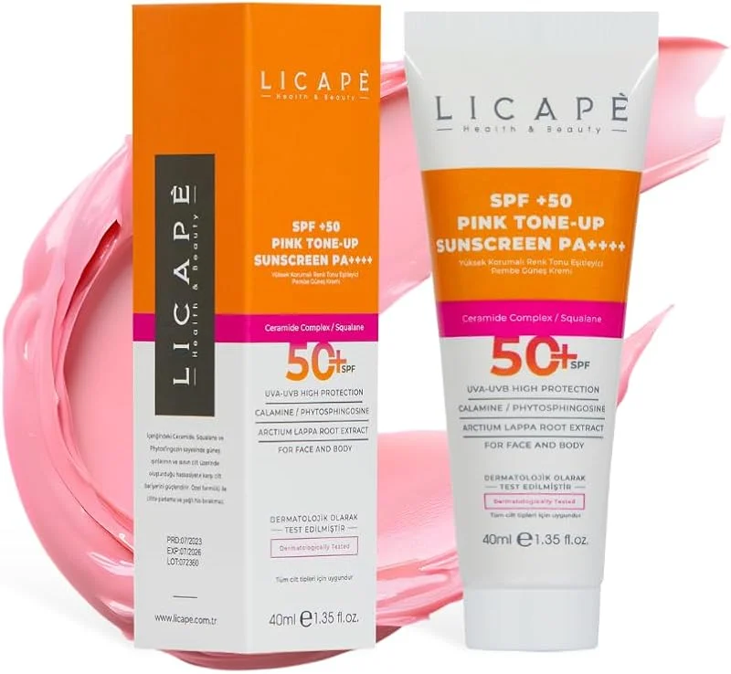 Licape Yüksek Korumalı Pink Güneş Kremi – SPF 50 Renk Tonu Eşitleyici ve Aydınlatıcı Yüz Güneş Kremi – Suya Dayanıklı, Nemlendirici ve Cilt Bariyerini Destekleyici – 40 ml — Cilt bakımı