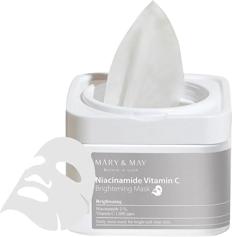 Mary&May Niacinamide + C Vitamini İçeren Aydınlatıcı Maske Paketi 1 Adet, 400 Gr — Cilt bakımı