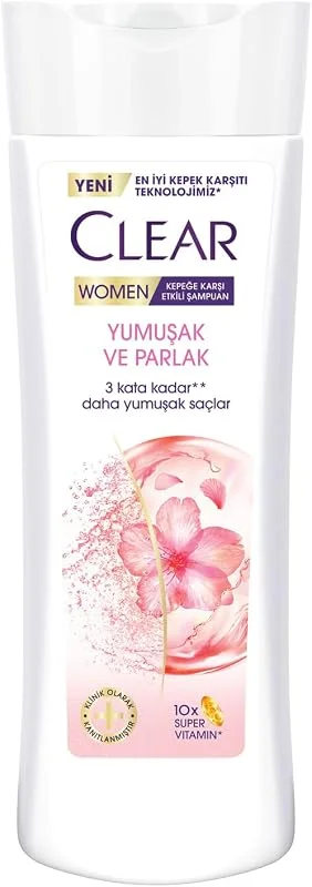 Clear Women Kepeğe Karşı Etkili Şampuan Yumuşak ve Parlak 200 ml — Saç bakımı