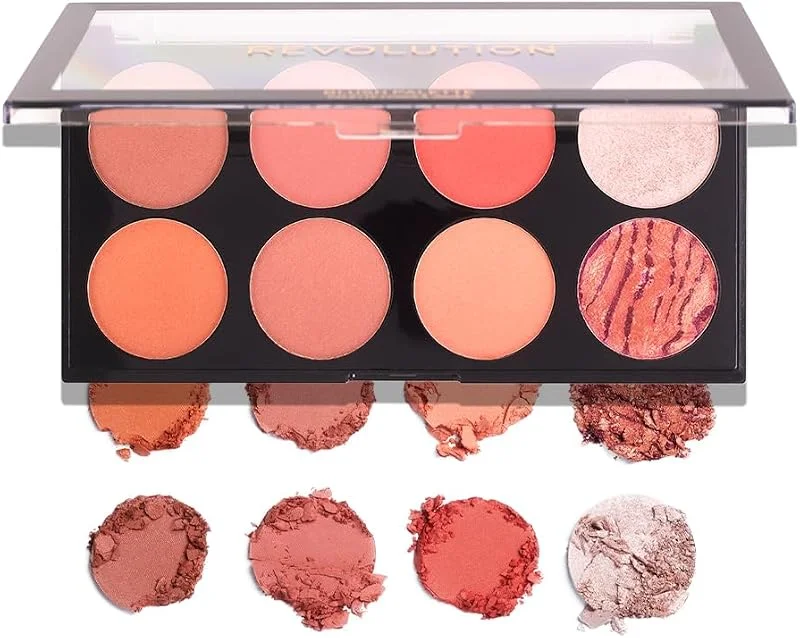 MakeUp Revolution Hot Spice Pembe Tonlu 8'li Allık Paleti — Makyaj
