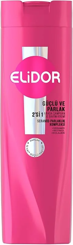 Elidor Şampuan ve Saç Bakım Kremi Güçlü ve Parlak 400 ml — Saç bakımı