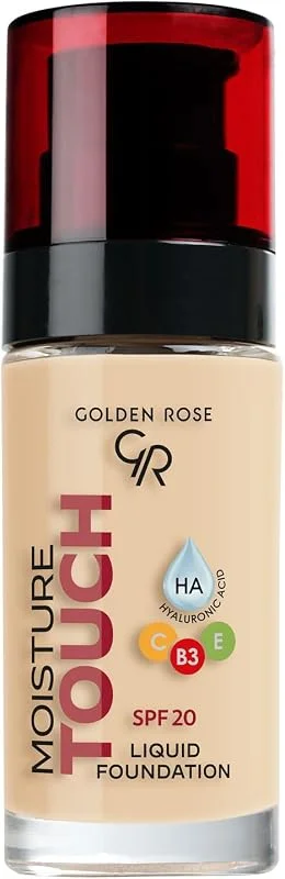 Golden Rose Moisture Touch Foundation No: 106 - Hyaluronik Asitli Nemlendirici Fondöten SPF 20-30 ml — Makyaj