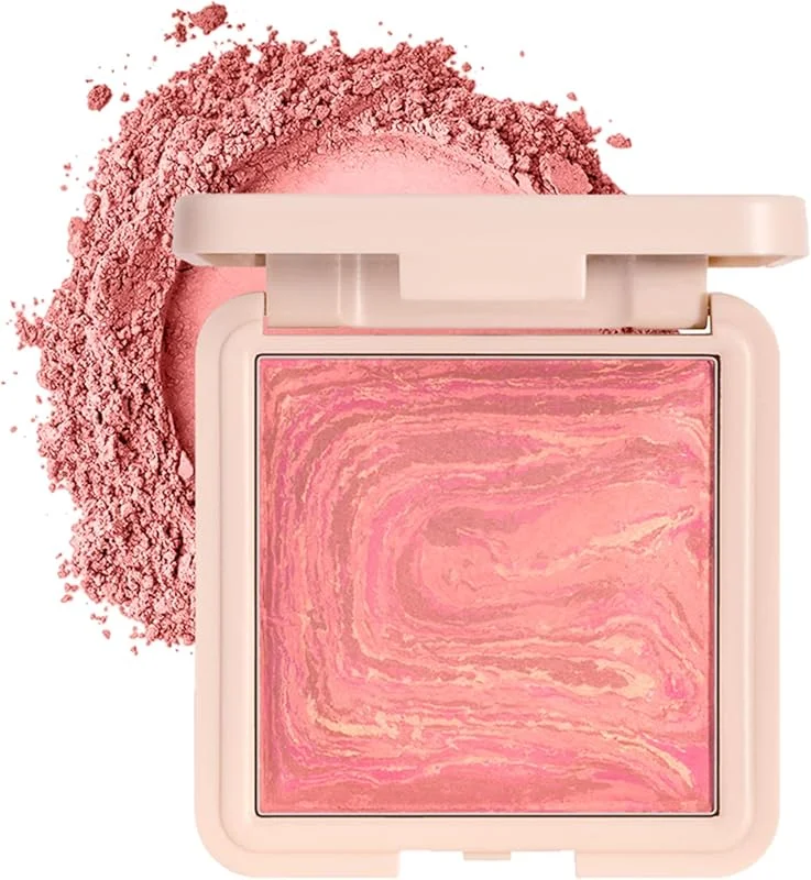 Note Cosmetics Marble Baked Blusher Fırınlanmış Allık & Aydınlatıcı - 04 Rosy Rose — Makyaj