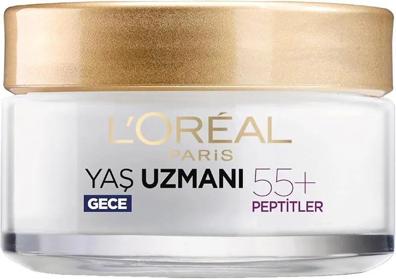 L'Oreal Paris Yaş Uzmanı 55+ Kırışıklık Karşıtı Yenileyici Gece Kremi — Cilt bakımı
