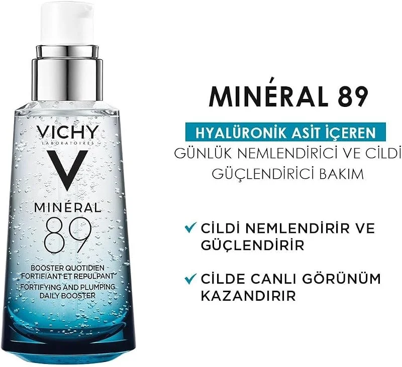 Vichy Mineral 89 Hyalüronik Asit İçeren Cilt Serumu, 50 ml, Nemlendirici ve Besleyici — Cilt bakımı