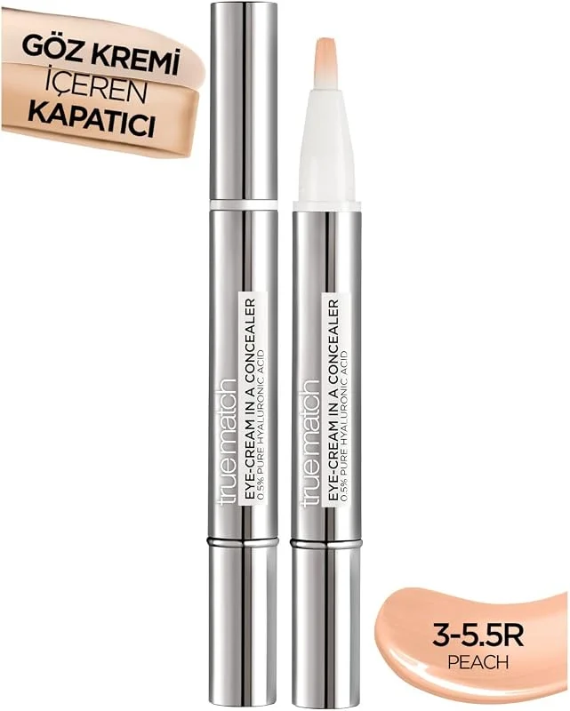 L'Oreal Paris True Match Göz Kremi İçeren Kapatıcı 2'si 1 Arada 3-5, 5R — Makyaj