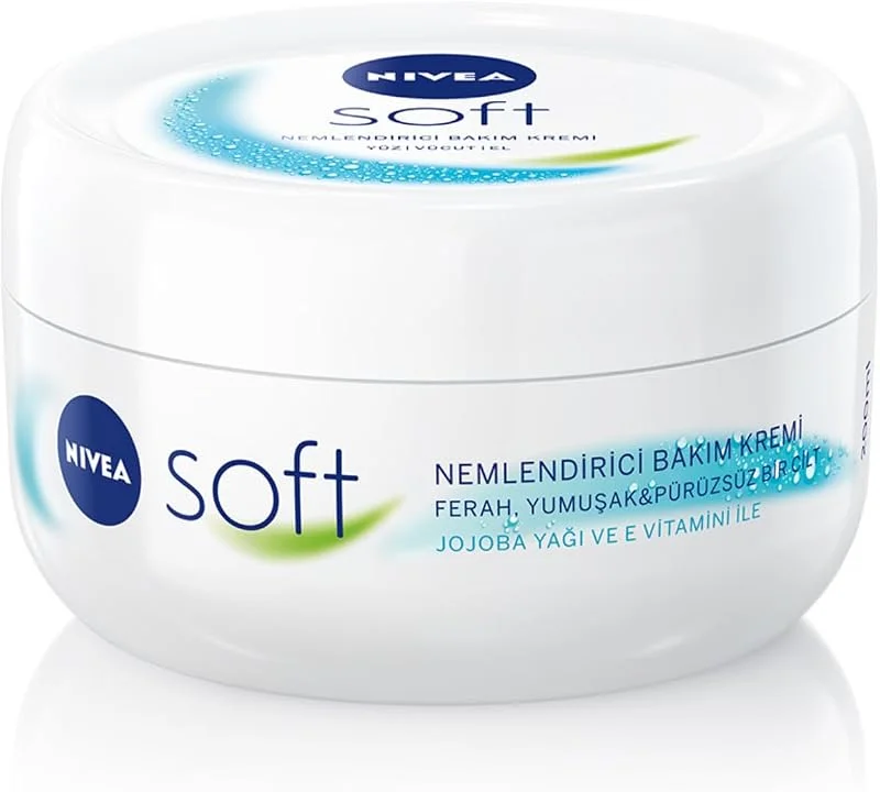 NIVEA Soft Nemlendirici Bakım Kremi 100 ml, El, Yüz, Vücut Kremi, 48 Saat Nemlendirme, Jojoba Yağı, E Vitamini, Paraben İçermez — Cilt bakımı