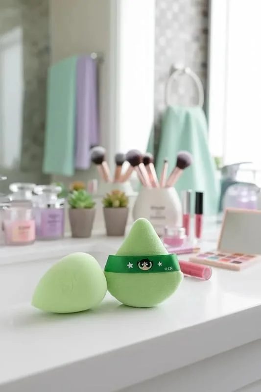 Miniso Powerpuff Girls Lisanslı Buttercup Makyaj Süngeri ve Puf Seti 7 Cm, 2020023110102