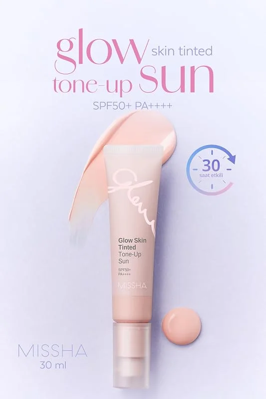 MISSHA Pürüzsüzleştirici Aydınlatıcı Ton Eşitleyici Güneş Kremi Glow Skin Tinted Tone-Up Sun Spf50+ Pa++++ — Cilt bakımı