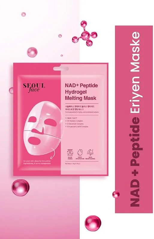 Dermal Seoul Face NAD+ Peptid Hidrojel Canlandırıcı Nemlendirici Eriyen Kore Maskesi 34 gr. — Cilt bakımı