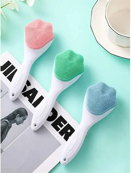 Cilt Temizleme Peeling Fırçası, Ergonomik Saplı Masaj Etkili, Sevimli Tasarım Cilt Bakım Yüz Makyaj Temizleme Peeling Fırçası — Cilt bakımı