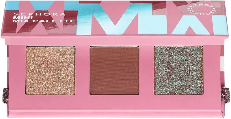 Sephora Mini Mix Palette-Uzun Süre Kalıcı Mat&Simli&Pullu&Işıltılı Bitişli Göz Far Paleti 3G — Makyaj