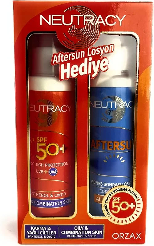 Orzax Neutracy Güneş Koruyucu Set Karma & Yağlı Ciltler İçin - Güneş Kremi SPF50+ 150 ml + After Sun Losyon 150 ml — Cilt bakımı