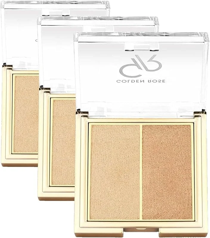 Golden Rose So Glow! Highlighter Duo No: 102 Sunshine - İkili Toz Aydınlatıcı (3 paketi) — Makyaj