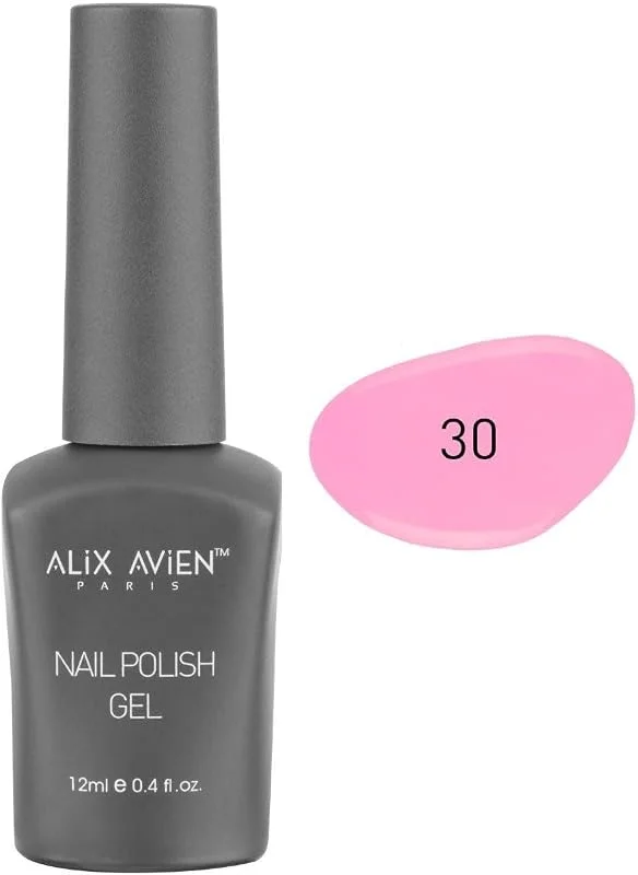 ALIX AVIEN Uv Kalıcı Pamuk Şeker Pembe Jel Oje 30 - Gel Polish - 12 ml — Makyaj