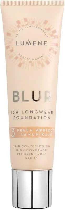 LUMENE Blur 16H Longwear Foundation Spf15 16 Saat Kalıcı Fondöten Spf15 Fresh Apricot — Makyaj