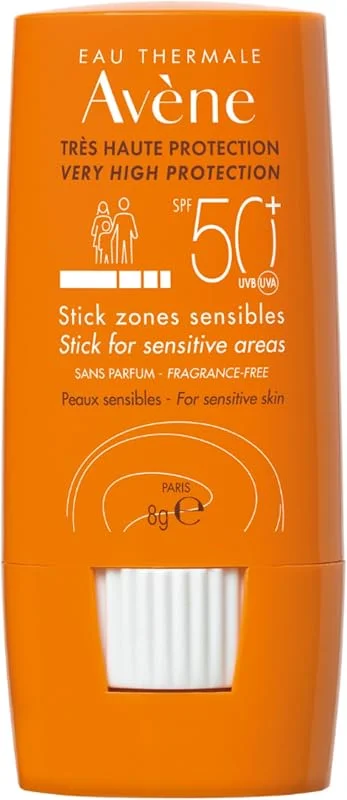 EAU THERMALE AVENE Stick Güneş Kremi SPF 50+ Hassas Bölgeler İçin Yüksek Koruma Sağlayan Güneş Koruyucu 8 gr — Cilt bakımı