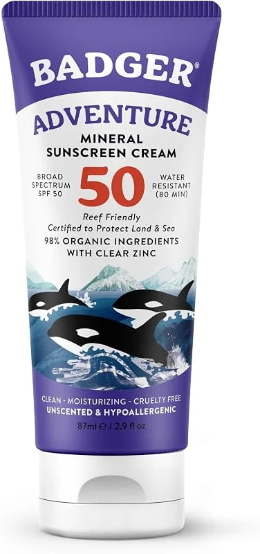 Badger Macera Sporları Organik Güneş Kremi SPF50 87 ml — Cilt bakımı
