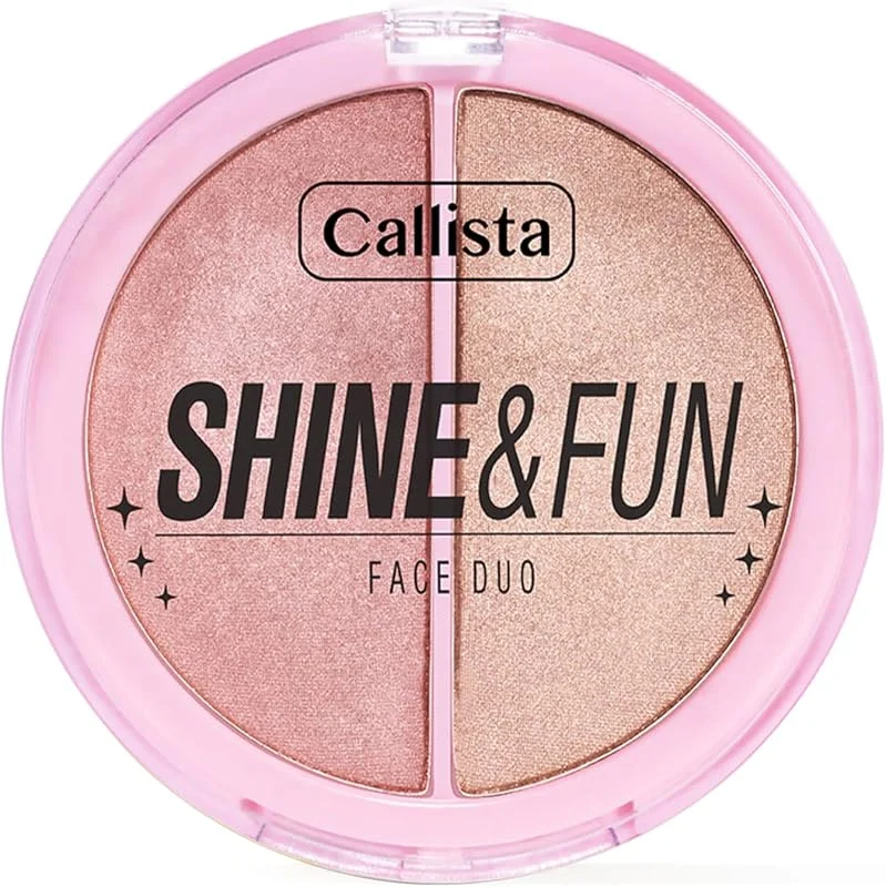 Callista Shine & Fun Face Duo 130 Shine Squad Allık & Aydınlatıcı Paleti — Makyaj