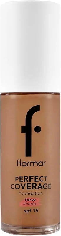 Flormar Perfect Coverage Yoğun Kapatıcı Su Bazlı Fondöten (SICAK ALT TON) -136 Chesnut -8682536070652 — Makyaj
