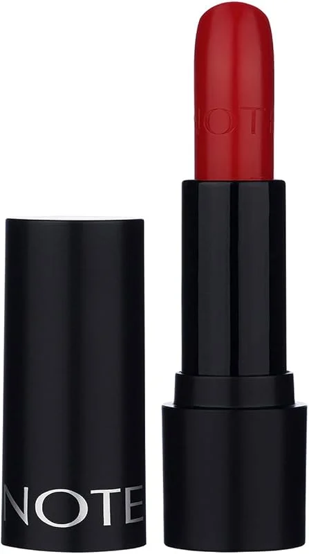 Note Cosmetics Deep Impact Lipstick 13 Impressive Red Kremsi Dokulu Yarı Parlak Ruj, Kırmızı — Makyaj