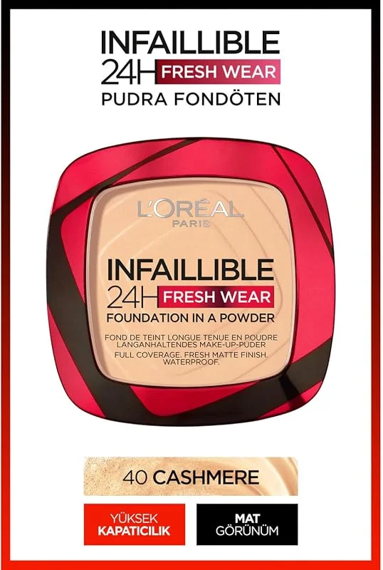 L'Oreal Paris Infaillible 24H Fresh Wear Pudra Fondöten 40 Cashmere — Makyaj