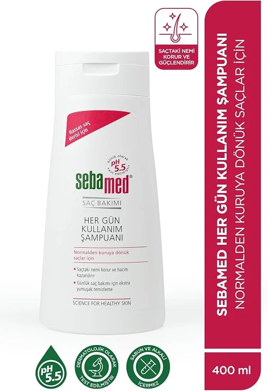 Sebamed Besleyici Onarıcı Kuru ve Hassas Saç Tipine Özel Her Gün Kullanım Günlük Saç Bakım Şampuanı 400ml — Saç bakımı