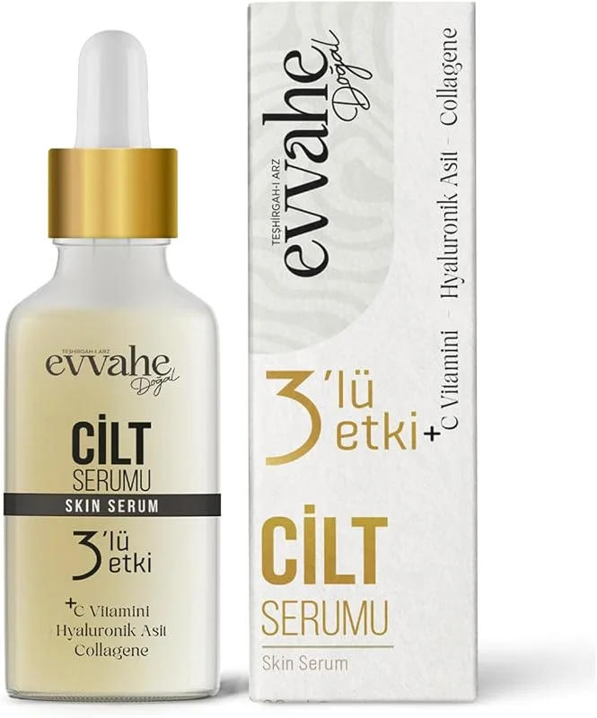 Evvahe Doğal C, vitamini, Hyaluronik, Asit, Collagene, (3lü, etkili, Cilt, Serumu) — Cilt bakımı