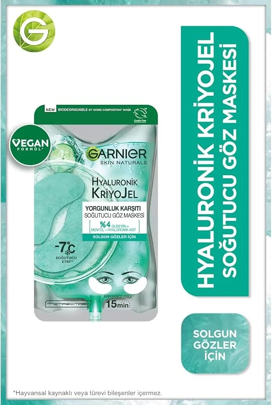 Garnier Hyaluronik Kriyojel Yorgunluk Karşıtı Soğutucu Göz Maskesi — Cilt bakımı