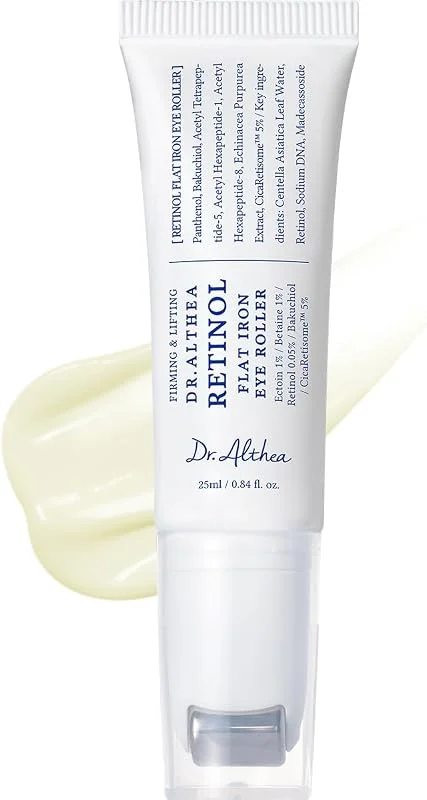 Dr. Althea Retinol Flat Iron Eye Roller, Kırışıklık Karşıtı Retinol Peptid Centella Lifting Göz Serumu 25 ml — Cilt bakımı