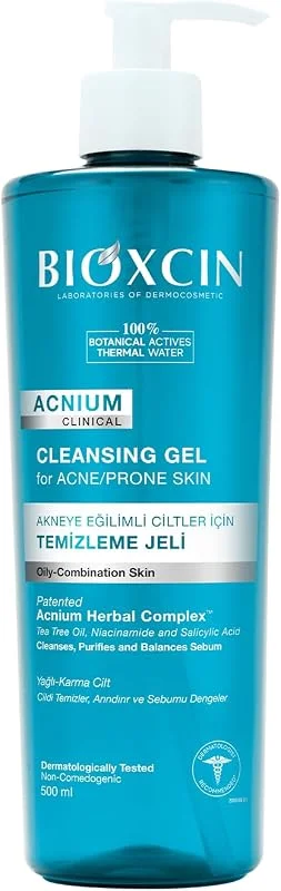 Bioxcin Acnium Sebum Dengeleyici Yüz Yıkama Jeli 500ml — Cilt bakımı