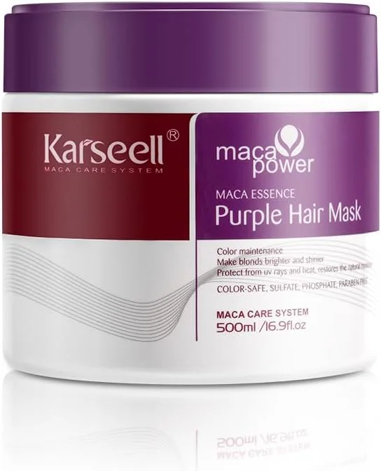 Karseell Turunculaşma Karşıtı Maca Özlü Purple Hair Mor Maske 500 ml — Saç bakımı