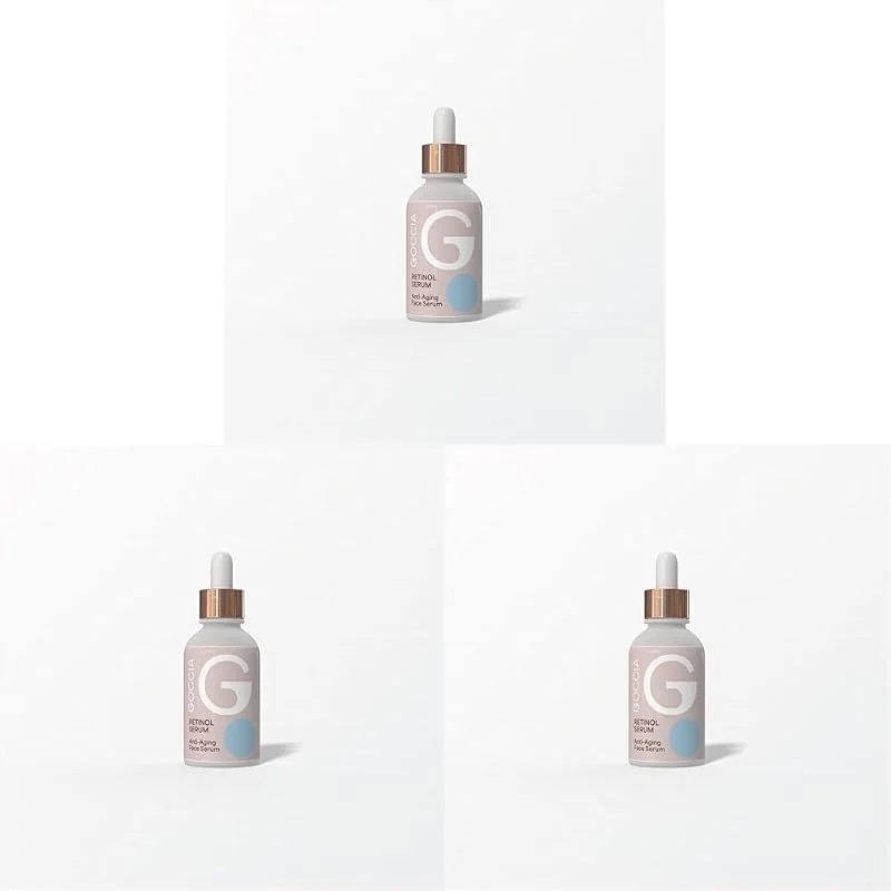 Retinol Serum – Anti Aging, Hyaluronik Asit & Niacinamide ile Kırışıklık ve İnce Çizgilere Karşı Yoğun Bakım, Cilt Yenileyici ve Nemlendirici Gece Serumu – Vegan Formül 20 ml (3 paketi) — Cilt bakımı