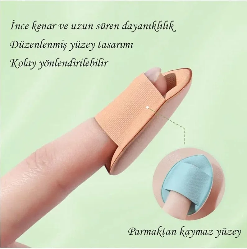 3 Adet Mini Puf Yüz Makyaj Süngeri Göz Altı Kapatıcı Süngeri