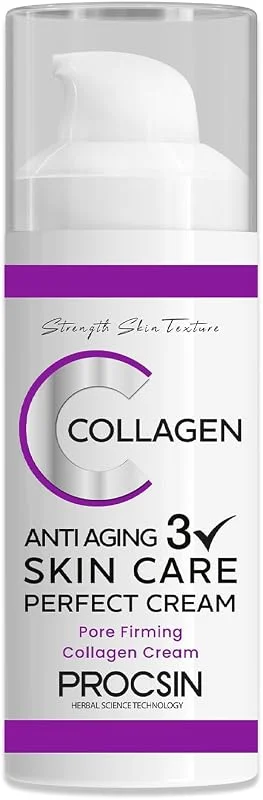 PROCSIN Anti-Aging Etkili Collagen Krem, Yaşlanma & Kırışıklık Karşıtı, Cilt Sıkılaştırıcı & Yenileyici, Günlük Bakım, 50 ML — Cilt bakımı