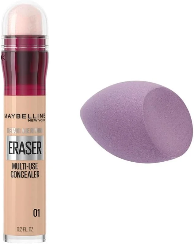Maybelline New York Instant Anti Age Eraser Kapatıcı 01 Light & Hediye Makyaj Süngeri