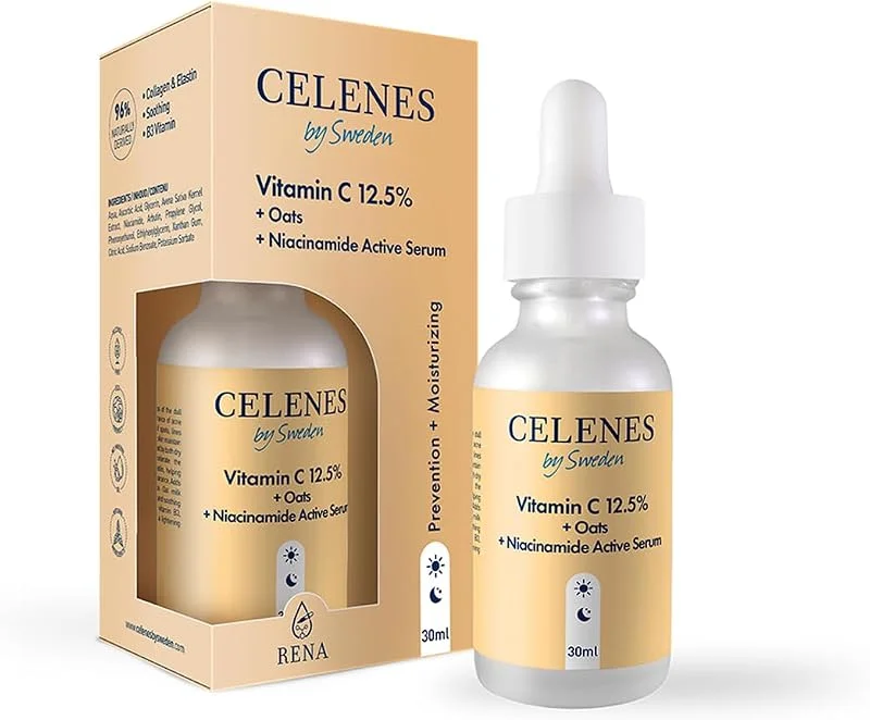 Celenes By Sweden Vitamin C 12.5% + Oats + Niacinamide Active Yüz Serumu — Cilt bakımı
