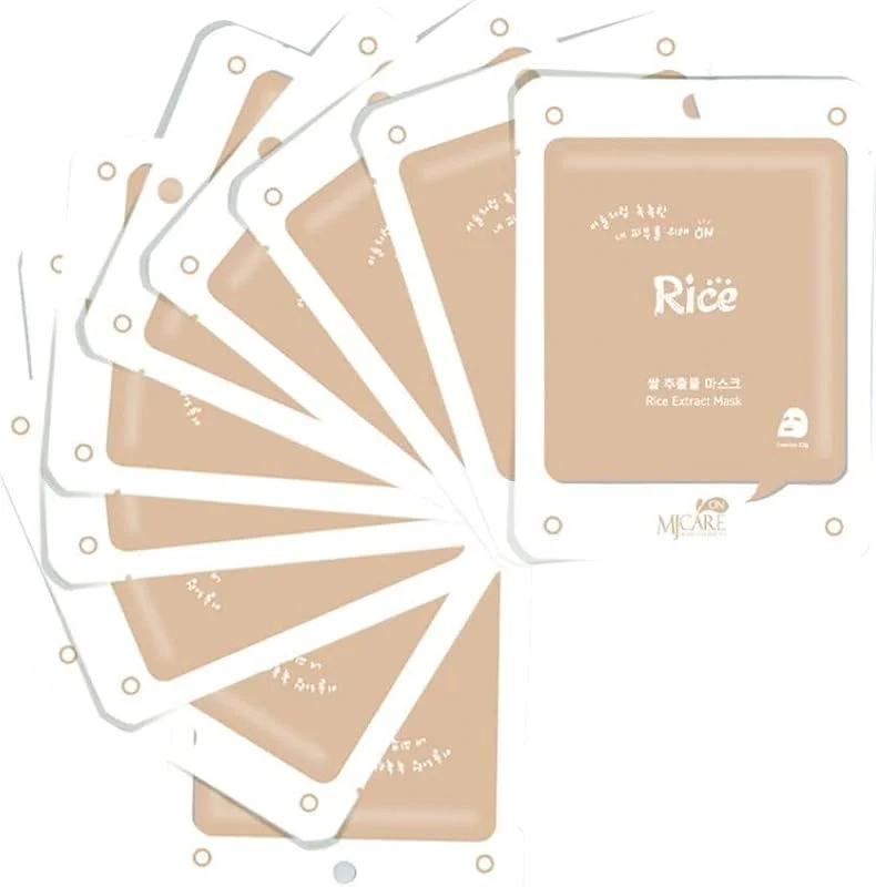 Mjcare On Rice Extract Mask - Pirinç Özlü Yüz Maskesi 10'lu — Cilt bakımı