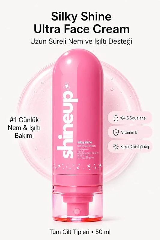 Silky Shine Su Bazlı Yüz Kremi 50 ml, Yoğun Nemlendirici Aydınlatıcı Krem — Cilt bakımı