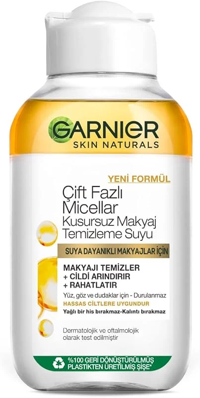 Garnier Çift Fazlı Micellar Kusursuz Makyaj Temizleme Suyu 100 ml — Cilt bakımı