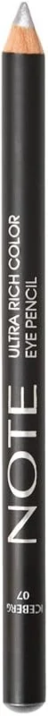 Note Cosmetics Ultra Rich Color Göz Kalemi 07 Iceberg - Gümüş Rengi — Makyaj