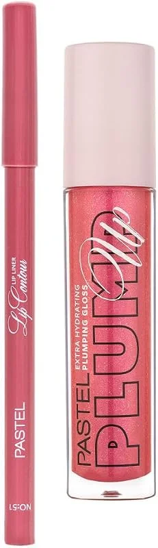 Pastel Profashion Plumping Gloss 206 + Pastel Lip Contour Liner Dudak Parlatıcı 51 — Makyaj