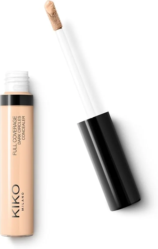 Kiko Milano KIKO Milano Full Coverage Dark Circles Concealer 15, göz çevresi ve yüz için yüksek kapatma gücüne sahip sıvı kapatıcı — Makyaj